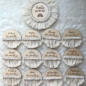 baby macrame milestone cards
